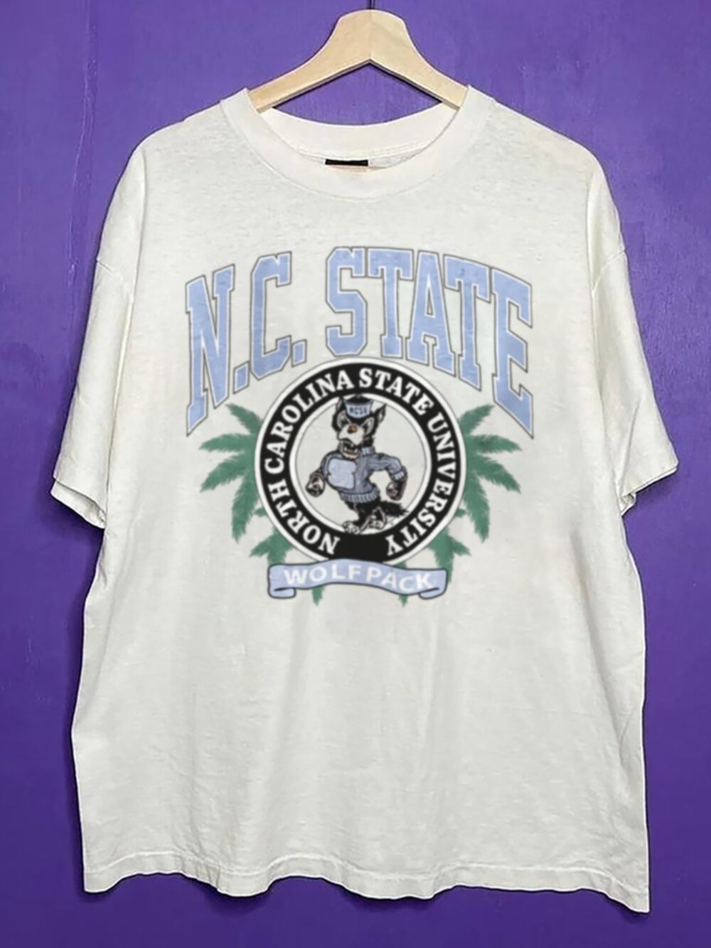 Vintage NC State Wolfpack Football Shirt, North Carolina State University Shirt